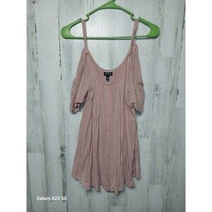 Torrid Dusty Rose Cold Shoulder Eyelet Top Size 1X